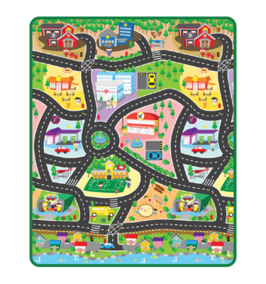 3052R/WC › City Map Track Rollmat With Toy Car