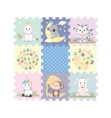 3086 - Education & Animal Printed Puzzle Mat (9pcs)