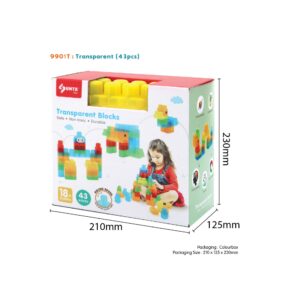 9901T - SUNTA TRANSPARENT BLOCKS (43PCS)