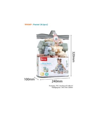 9906P - SUNTA PASTEL BLOCKS (62PCS)