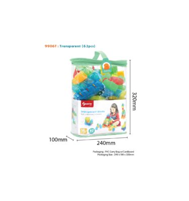 9906T - SUNTA TRANSPARENT BLOCKS (62PCS)