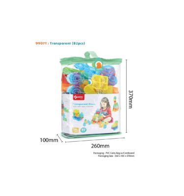 9907T - SUNTA TRANSPARENT BLOCKS (82PCS)