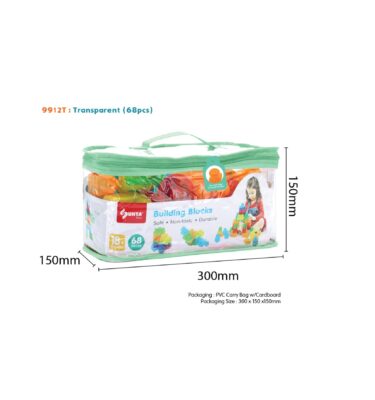 9912T - SUNTA TRANSPARENT BLOCKS (68PCS)