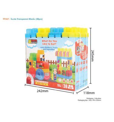 9936T - SUNTA TRANSPARENT BLOCKS (38PCS)