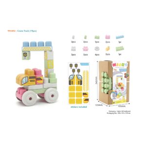 9944MJ - MIJOY BLOCKS - VEHICLE BUILD CHALLENGE - CRANE (19PCS)