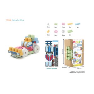 9946MJ - MIJOY BLOCKS - VEHICLE BUILD CHALLENGE - RACING CAR (19PCS)