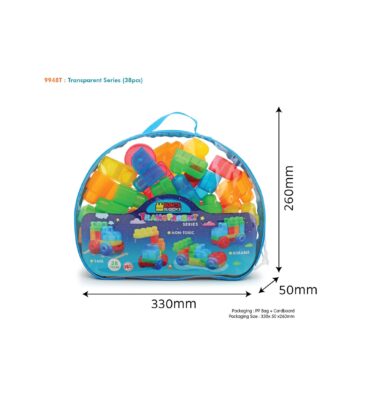 9948T - SUNTA TRANSPARENT BLOCKS (38PCS)