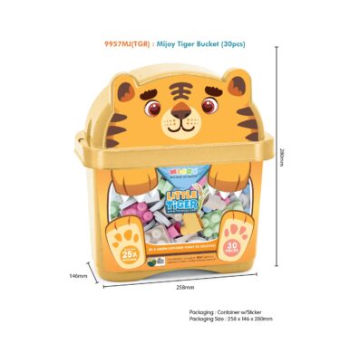 9957MJ - MIJOY BLOCKS - ANIMAL BUCKET (30PCS)