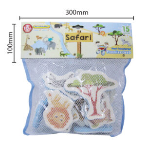 1319S - PRINTED BATHTUB TOY: SAFARI