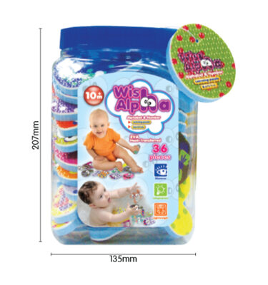 1327J - PRINTED BATHTUB TOY: ALPHABET & NUMBER
