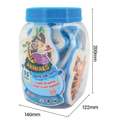1329A(J) - PRINTED BATHTUB TOY: ANIMAL