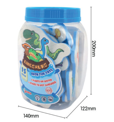 1329D(J) - PRINTED BATHTUB TOY: DINOSAUR