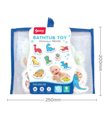 1337DW - PRINTED BATHTUB TOY: DINOSAUR WORLD