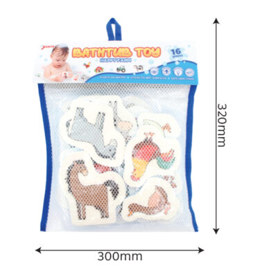 1338HF - PRINTED BATHTUB TOY: HAPPY FARM