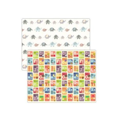 3077/81R- ALPHABET & ELEPHANT JUMBO MAT
