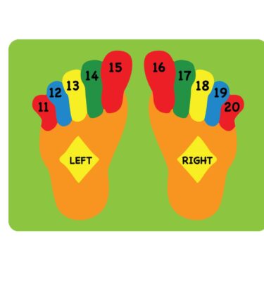 1606 - Foot with Numbers Foam Fun Puzzle