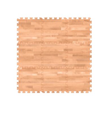 2200 - Wooden Texture Printed Puzzle Mat (9pcs)