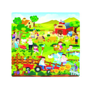 3006 - Farm Printed Puzzle Mat (9pcs)