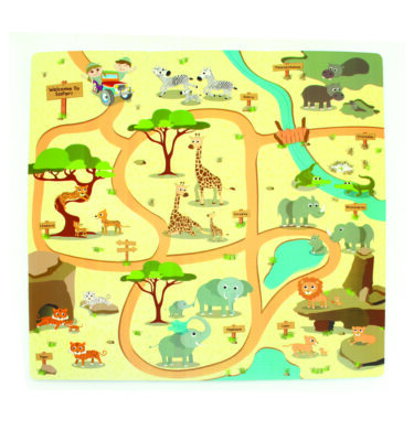 3010 - Safari Printed Puzzle Mat (9pcs)