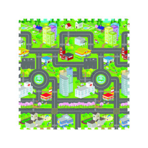 3016 - City Map Printed Puzzle Mat (4pcs)