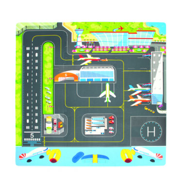 3017 - Airport with DIY Aeroplane Printed Puzzle Mat (9pcs)