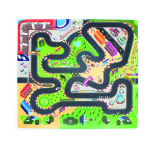 3018 - Racing Track with DIY Car Printed Puzzle Mat (9pcs)