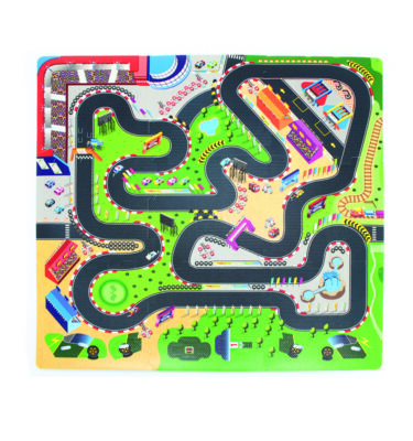 3018 - Racing Track with DIY Car Printed Puzzle Mat (9pcs)
