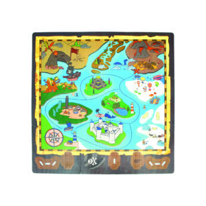 3019 - Treasure Map with DIY Pirate Ship Printed Puzzle Mat (9pcs)
