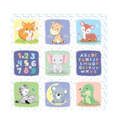 3025 - Safari Educational Printed Puzzle Mat (9pcs)