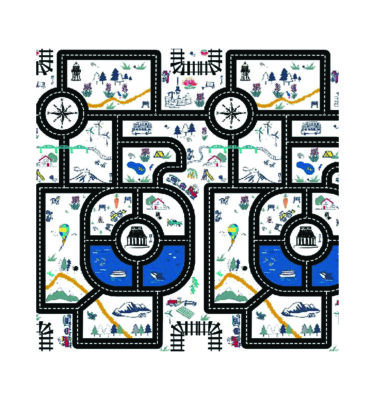 3044 - Uptown Printed Puzzle Mat (4pcs)