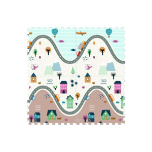 3051 - Country Village Printed Puzzle Mat (4pcs)