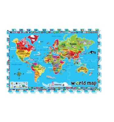 3287R - World Map Printed Roll Mat