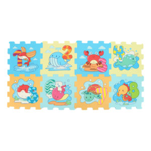 3402 -  Number & Sea Animal Printed Puzzle Mat (8pcs)