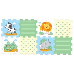 3403 -  Safari Animal Printed Puzzle Mat (8pcs)