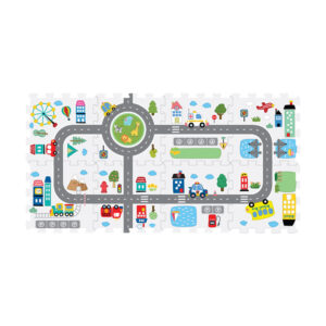 3406 / 3406V - Road Track Puzzle Mat Printed Puzzle Mat (8pcs)
