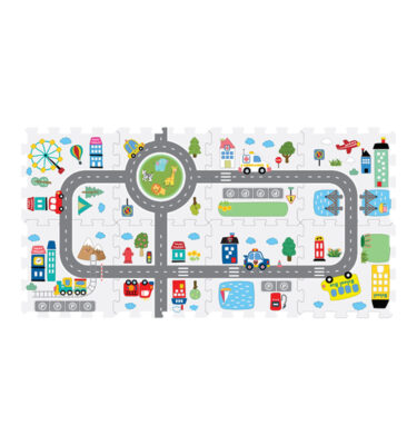 3406 / 3406V - Road Track Puzzle Mat Printed Puzzle Mat (8pcs)