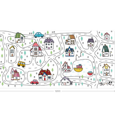 3407R / 3407R(WC) - Village Track Puzzle Mat Printed Roll Mat