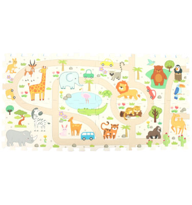 3408 / 3408V - Safari Track Puzzle Mat Printed Puzzle Mat (8pcs)