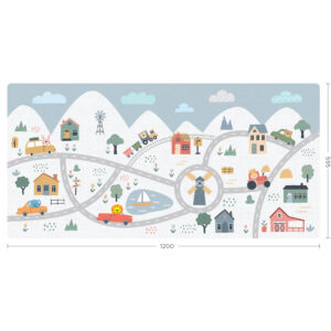 3409R / 3409R(WC)- Little Town Track Puzzle Mat Printed Roll Mat