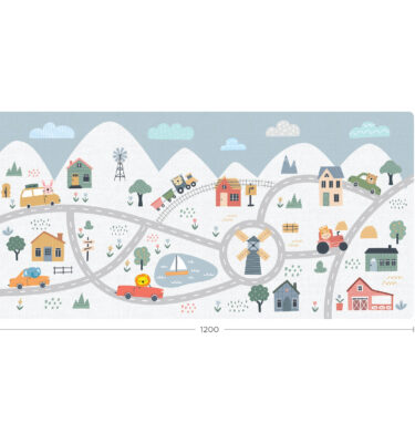 3409R / 3409R(WC)- Little Town Track Puzzle Mat Printed Roll Mat