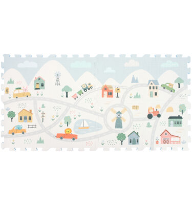 3409 / 3409V- Little Town Track Puzzle Mat Printed Puzzle Mat (8pcs)
