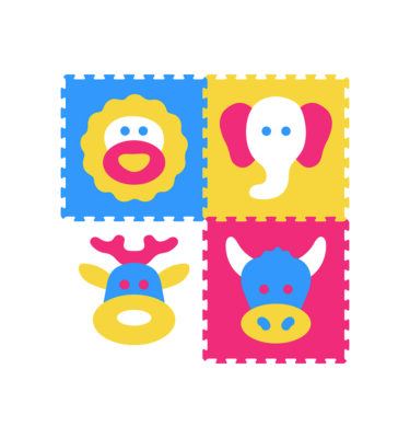 2115/10B3-B - BABY PLAY MAT (ANIMAL) 4PCS