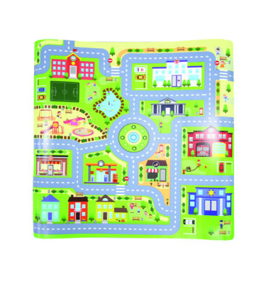 3053R/WC - Metro City Printed Roll Mat with Toy Car
