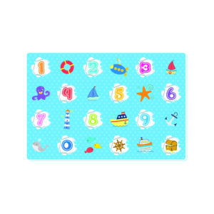 3102R - Ocean + Number Printed Roll Mat