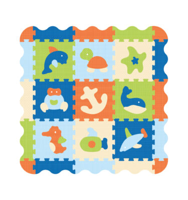 5512N - OCEAN PUZZLE PLAY MAT WITH BORDERS