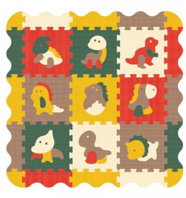 5514N - DINOSAUR PUZZLE MAT WITH BORDERS