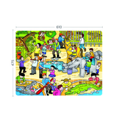 3288HT - Zoo Printed Jigsaw Puzzle (24pcs)