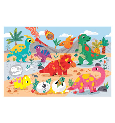3291DNS - DINOSAUR WORLD Jigsaw Puzzle (40pcs)