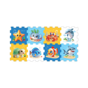 3412 -  Sea World Printed Puzzle Mat (8pcs)