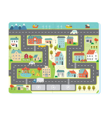 3430V - Puzzle Road Track with Toy Car - City Map